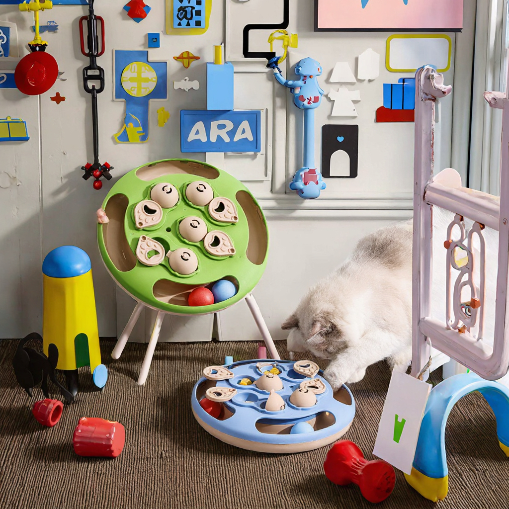 Hot Multifunctional Cartoon Puzzle Dog Toy With Food Hiding Ball Feather Interactive Outdoor Use Eco-Friendly Pet Toy