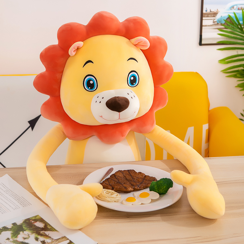 High Quality Plush Jungle Animal Toy Long Arms and Legs Monkey Plush Toy Large Stuffed Tiger Lion Plush