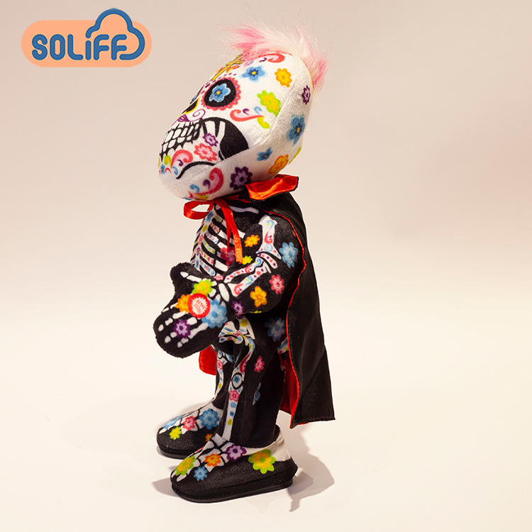 Hot Selling Ghost Dolls for Halloween Decoration Electric Plush Toy with Moving and Singing Dolls for Kids