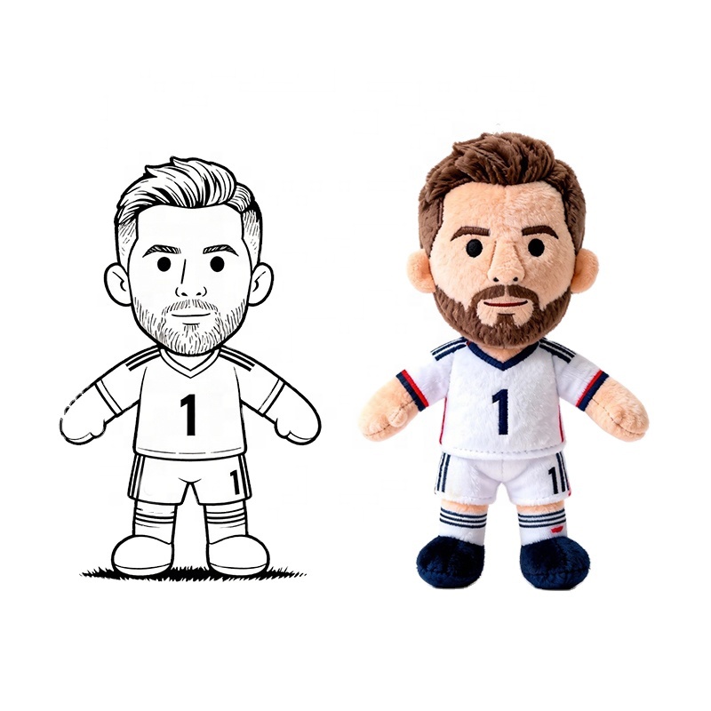 Custom Character Stuffed Doll Soccer Club Stuffed Plush Toy Football Plush Toys Mascot