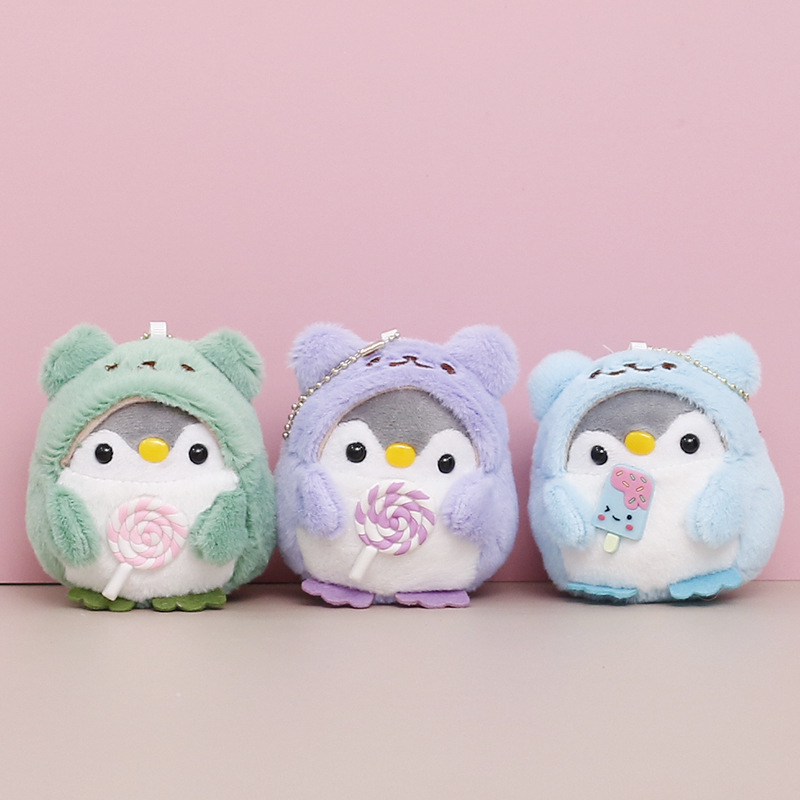 Wholesale Small Stuffed Animals Penguin Plush Key Chain Mini Kawaii Penguin Plush Keychain Bag Backpack Charm Decoration Pendant