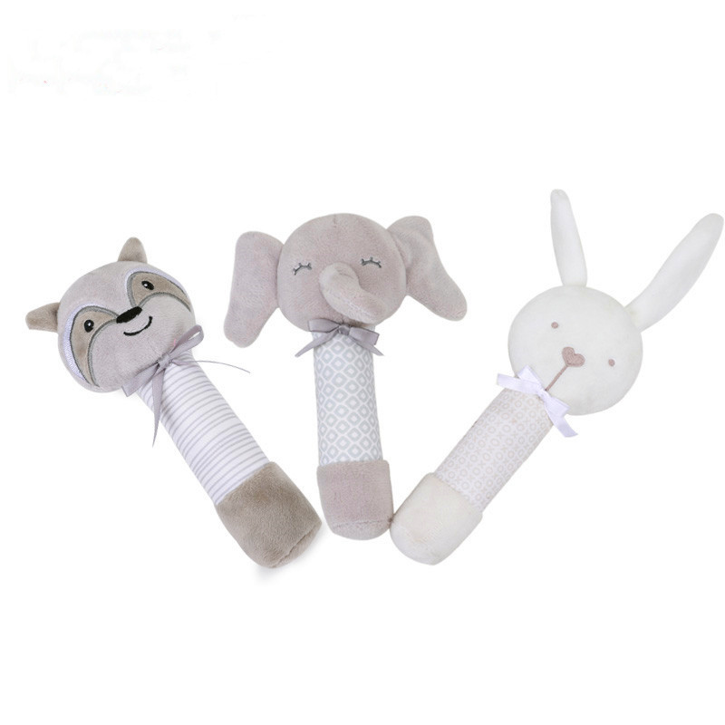 Wholesale Newborn Plush Doll Toy with Hand Rattle Soft Musical Baby Toy for 0-1 Year Olds Suitable As a Gift