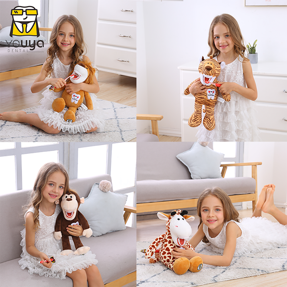 Dental Teaching Model Children's Early Teaching Brushing Doll Brushing Practice Plush Doll Tooth Model
