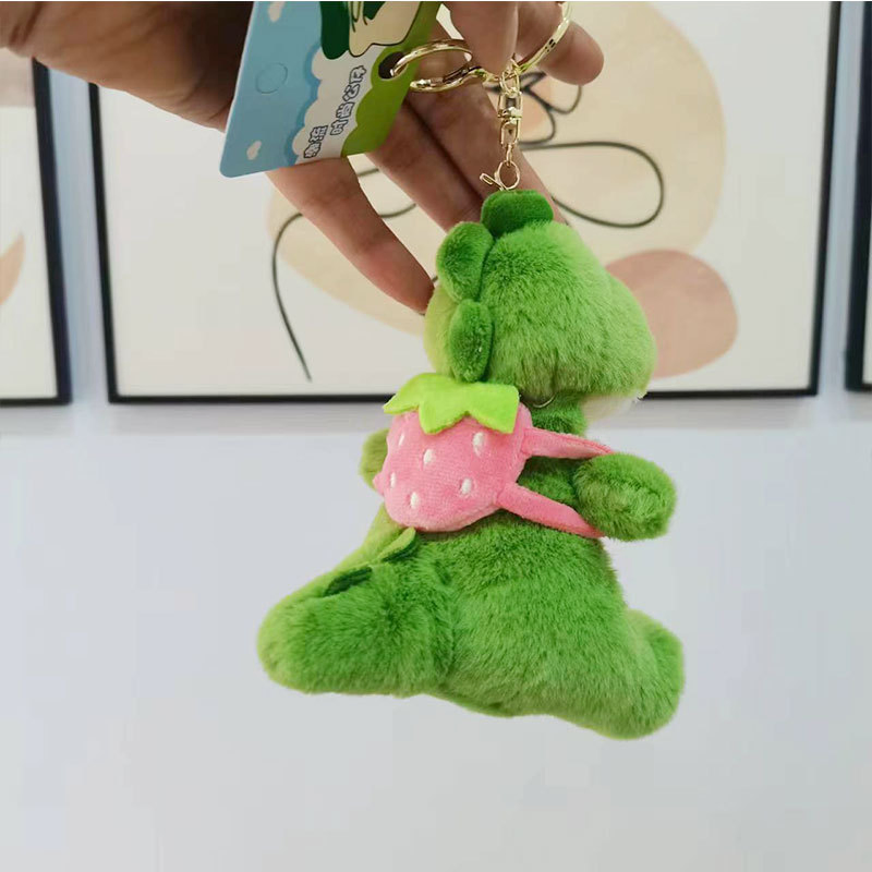 Scented Plush Toy Custom Stuffed Animal Dinosaur with Fruit Bag Toy Keychain