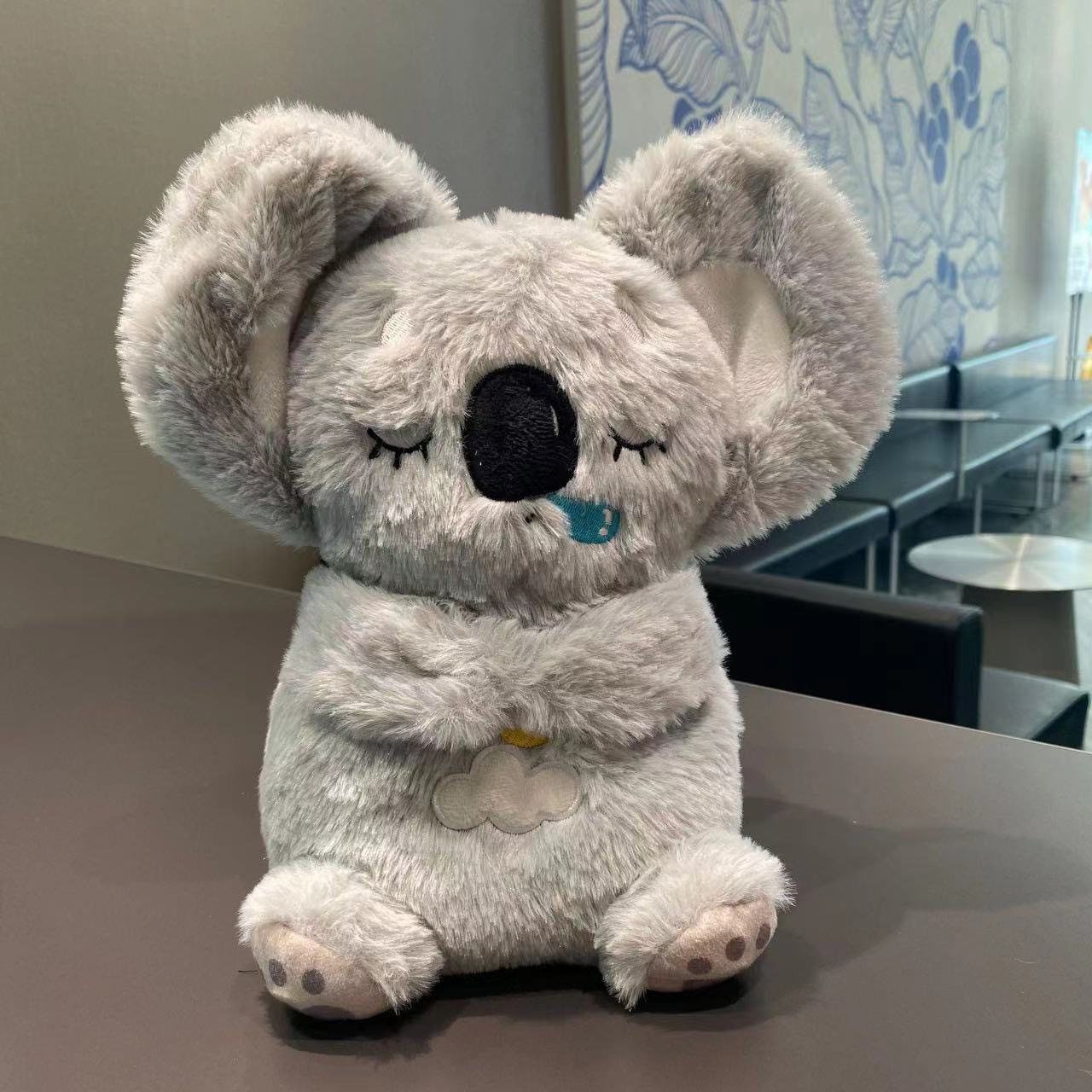 Good Selling Cute Otter Baby Breathing Music Long Mechanism Sleep Soothing Toy Super Soft Plush Doll PP Bear Koala Gift