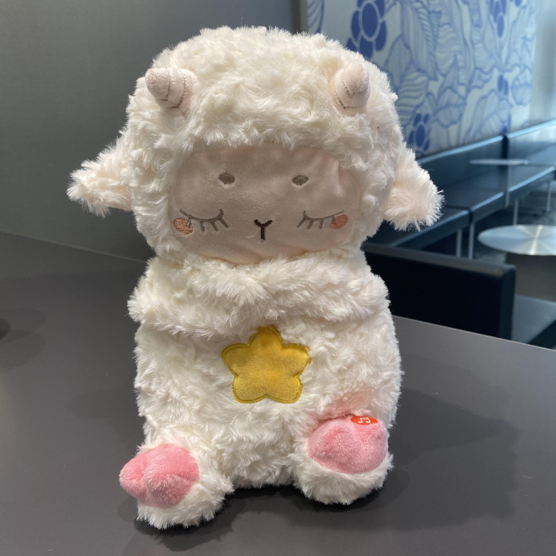 Good Selling Cute Otter Baby Breathing Music Long Mechanism Sleep Soothing Toy Super Soft Plush Doll PP Bear Koala Gift