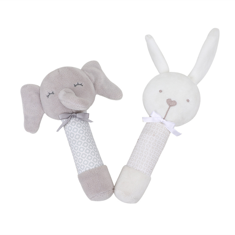 Wholesale Newborn Plush Doll Toy with Hand Rattle Soft Musical Baby Toy for 0-1 Year Olds Suitable As a Gift