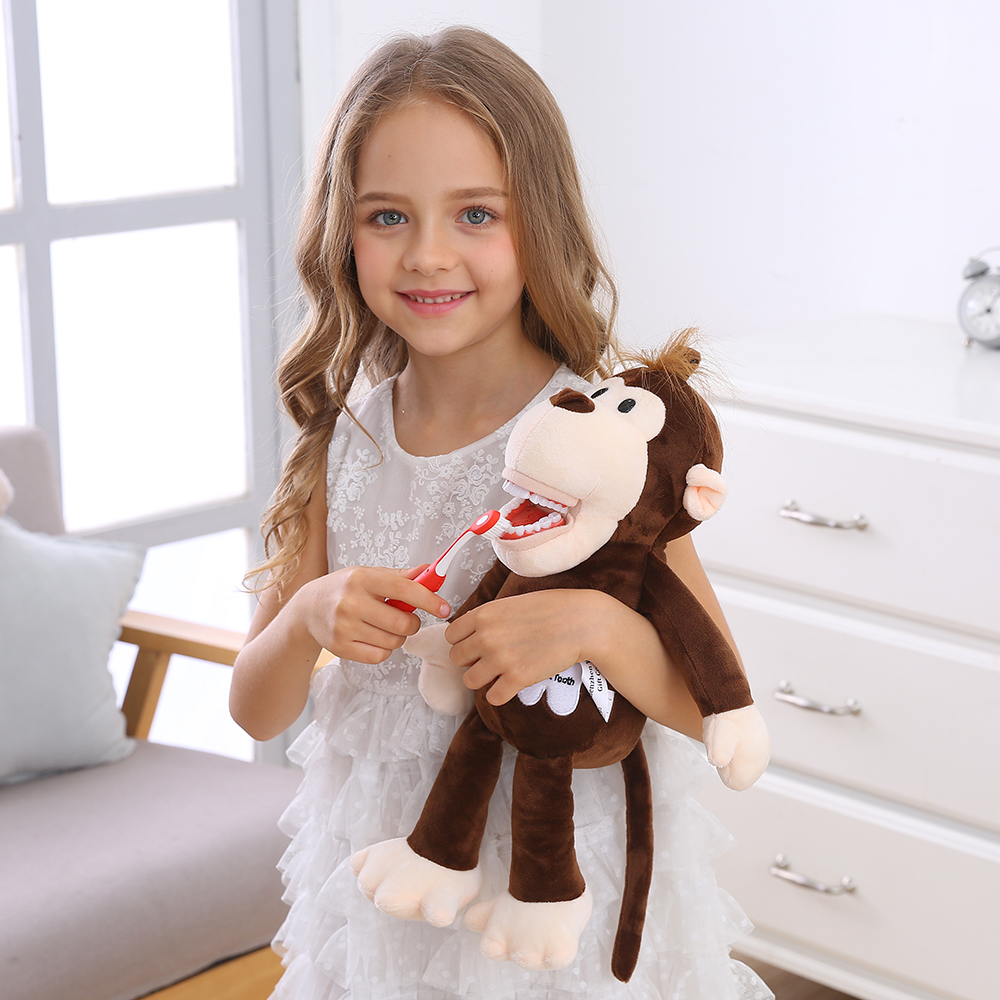 Dental Teaching Model Children's Early Teaching Brushing Doll Brushing Practice Plush Doll Tooth Model