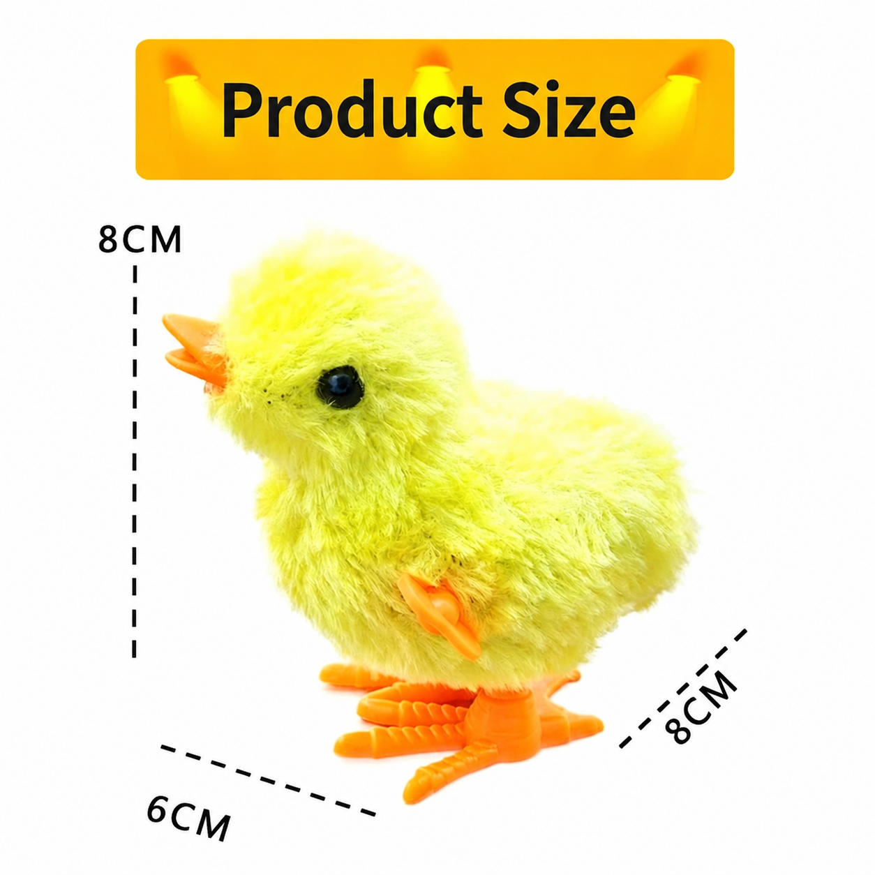 Classic Plush Chicken Kids Educational Toy Clockwork Jumping Walking Chicks Toys Baby Gifts Random Color