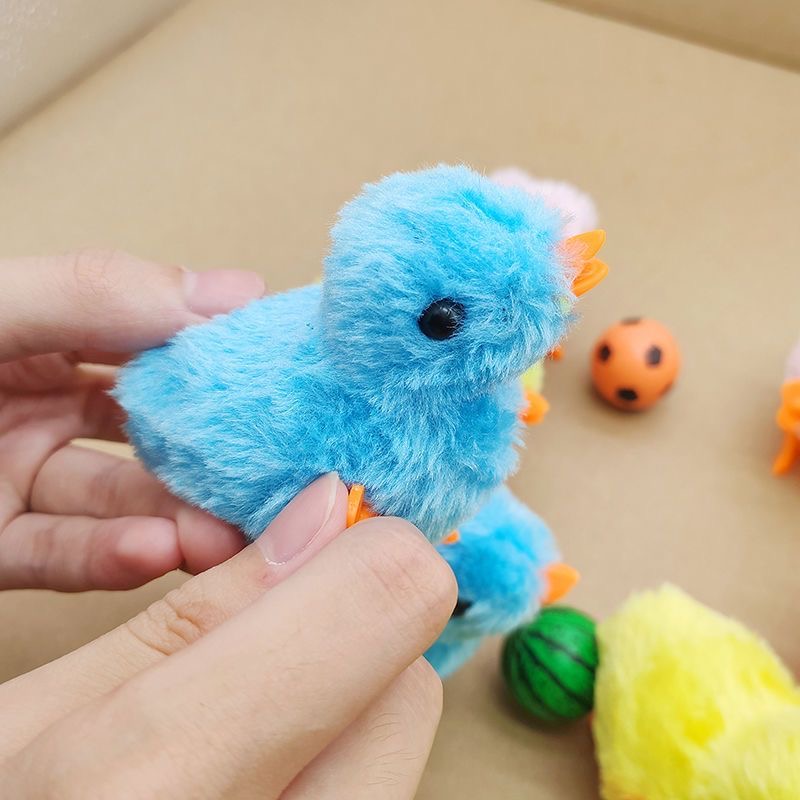Classic Plush Chicken Kids Educational Toy Clockwork Jumping Walking Chicks Toys Baby Gifts Random Color