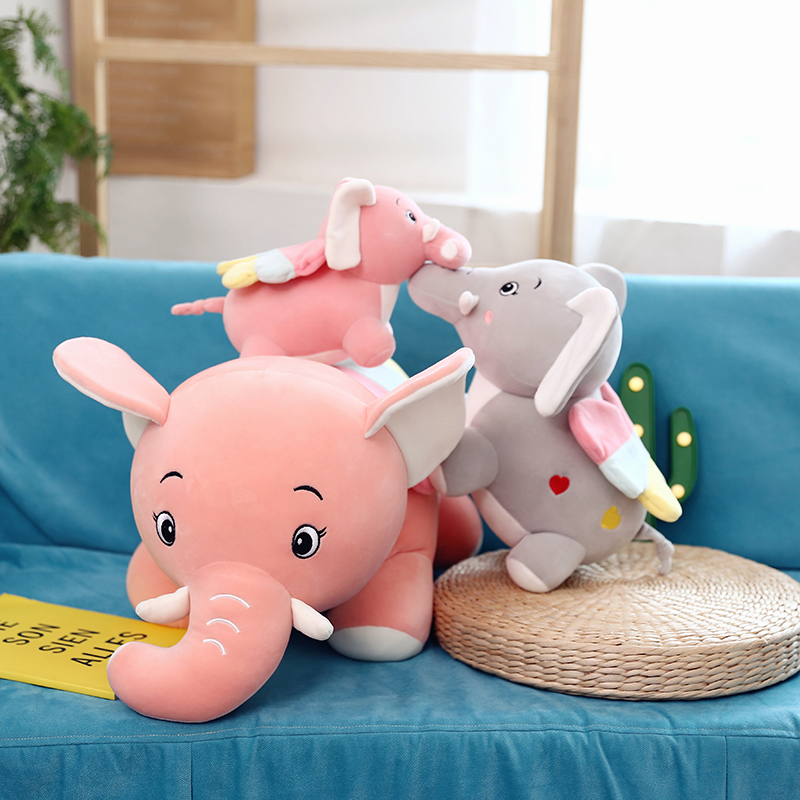 Wholesale Cute Custom Cheap Beautiful Soft Baby Animal Stuffed Teddy Bear Elephant Plush Toy