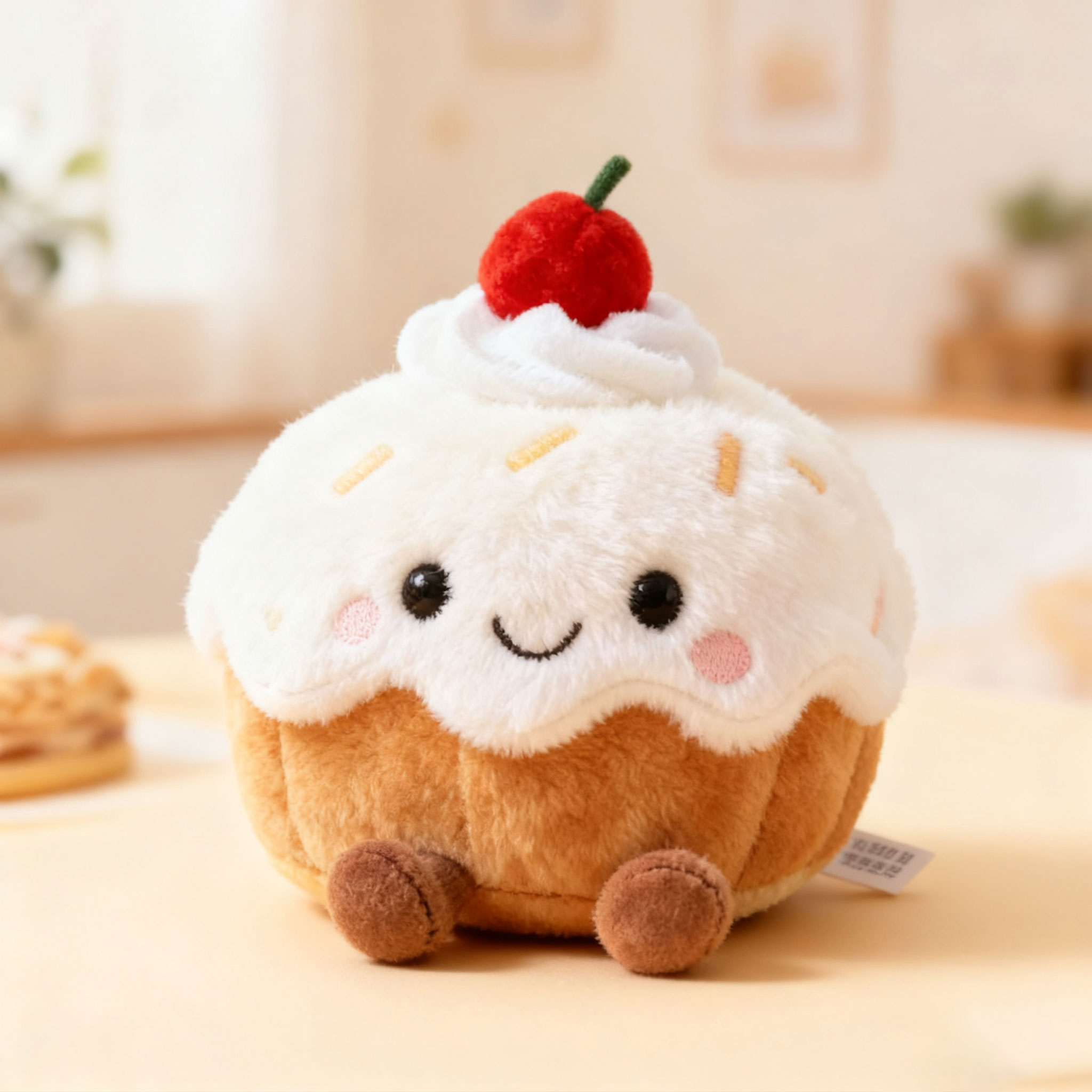 Custom Simulation Cake Bread Plushies Mascot Desktop Ornament Afternoon Tea Series Soft Toy For Brand Merchandise &amp; Bakery Gift