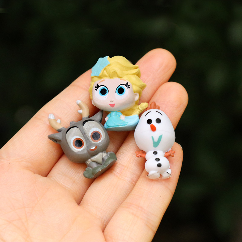 Wholesale Cartoon Anime Princess Characters Snowman Cute Doll 3D Mini Dis-ney Drilled Doorables Figures Toppers For Pen Bulk