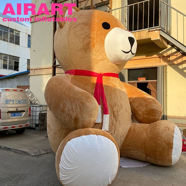 2020 New Outdoor Giant Brown Bear Mascot,christmas Event Decoration Inflatable Bear Balloon