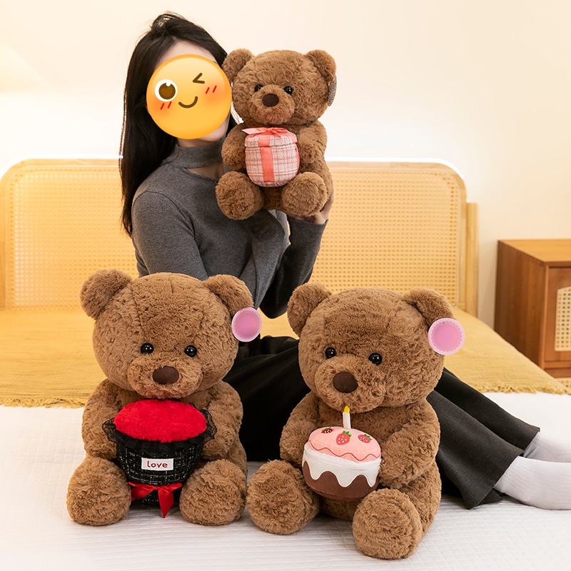 Wholesale Plush Toy Brown Bear for Gift on Birthday &amp; Marry Party Stuffed Animal Kawaii Soft Doll Wholesale