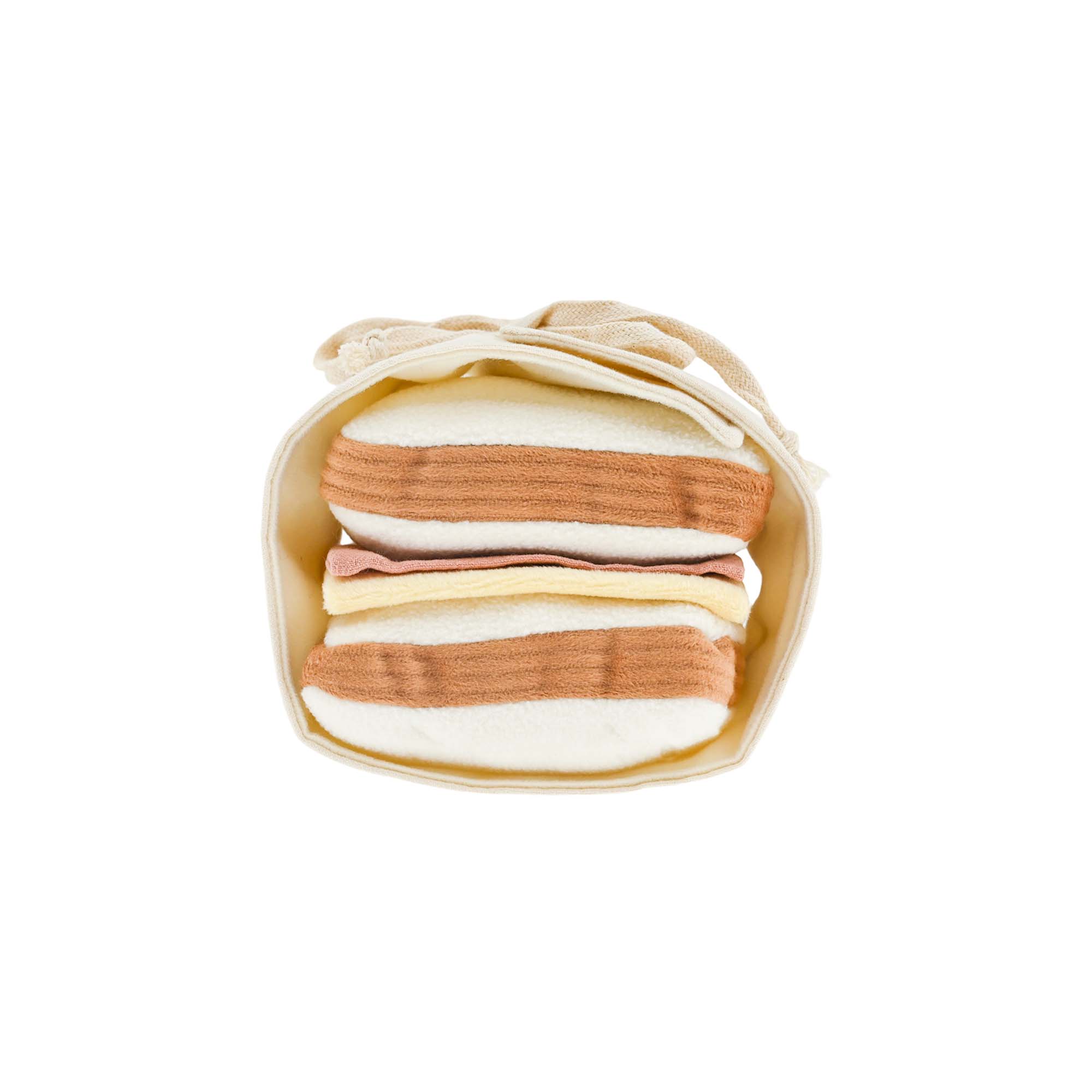 Squeaky Sandwich Pet Plush Toy Interactive Design to Relieve Pet Boredom High Quality Fabric for Sandwich Shape Pet Plush Toy