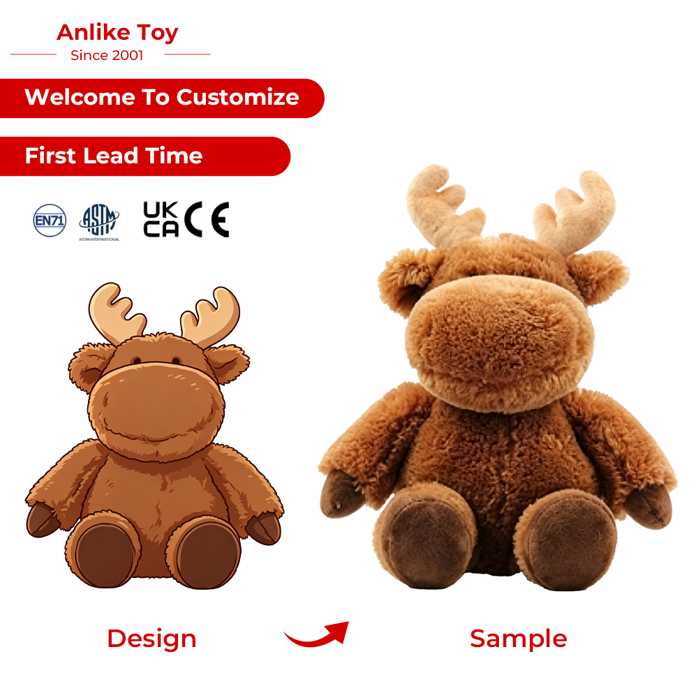 Custom Plush Toy Christmas Teddy Bear Stuffed Animal Plushie Supplier for Holiday Kids Gift Weighed Plush