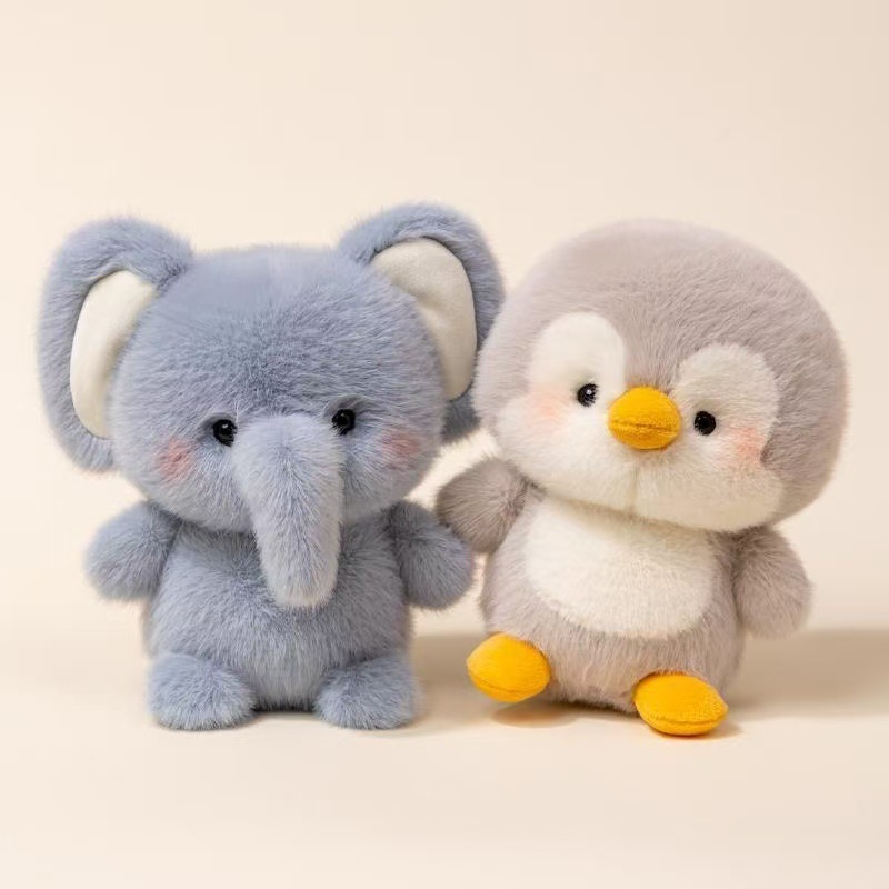 Cute Jungle Animal Plush Toys Stuffed Elephant Rabbit Pig Giraffe Plush Gift for Kids Student
