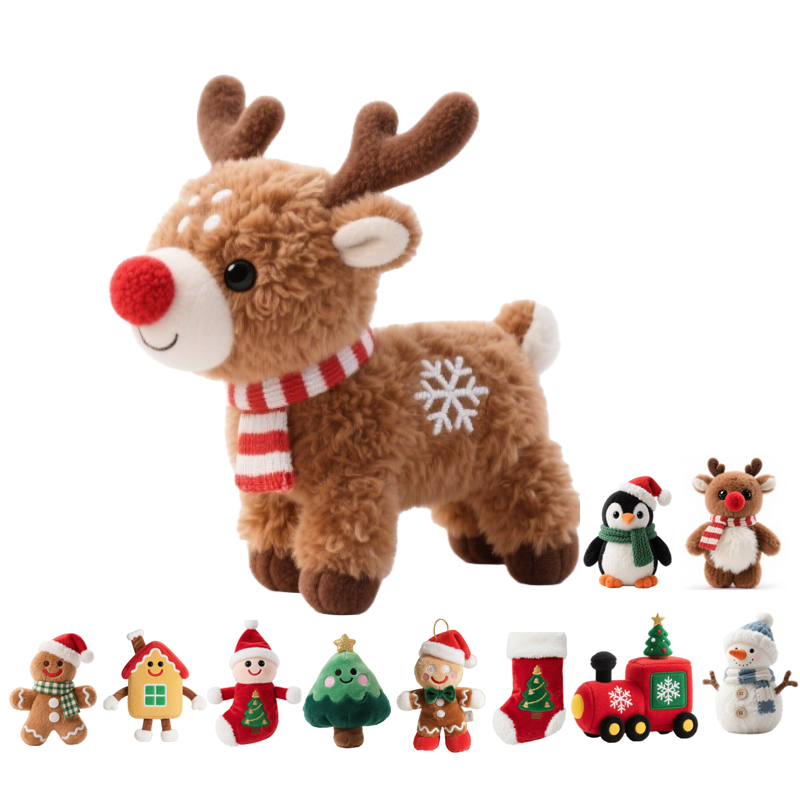 Soft Santa Claus Stuffed Halloween Christmas Decor Gifts Toys Doll Elk Snowman Dancing Christmas Plush Toy