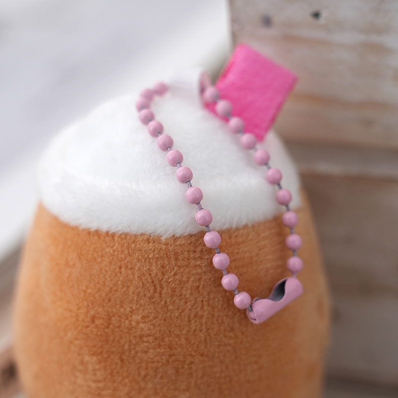 Super Cute Smiling Face Mini Plush Eco-friendly Digital Printing Milk Tea Doll Coin Holder Keychain 8cm