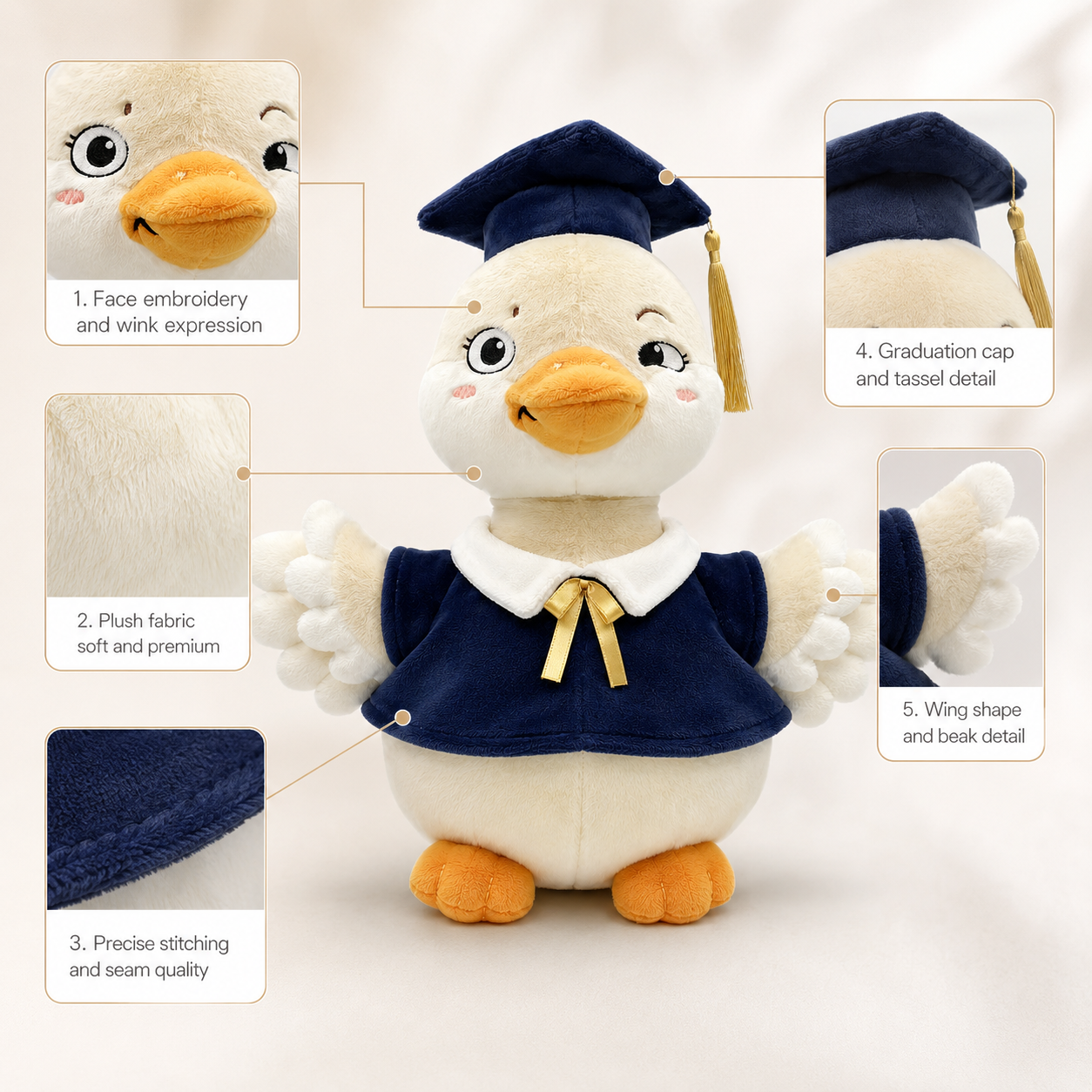 Stuffed Animal Toys Prank Bird Cartoon Custom Plush Toy Character Kids Toys Manufacturer Soft Pillow Keychain Promotional Gifts