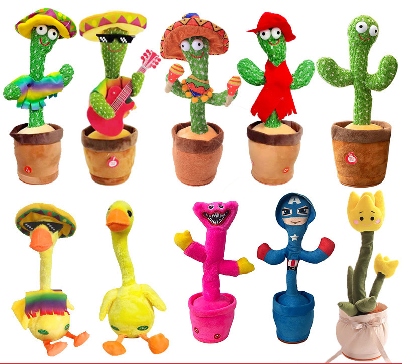 Hot Sell Electric Plush Musical Funny Wriggle Dancing and Singing Dancing Cactus Toy