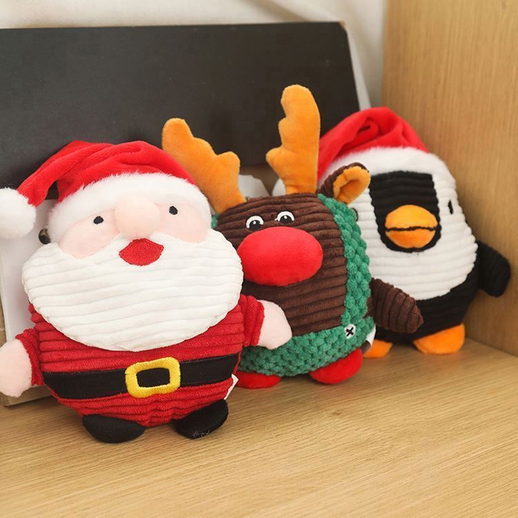 BEEJAY Custom New Design Interactive Christmas Plush Toys Dog Teeth Grinding Chew Plush Toys