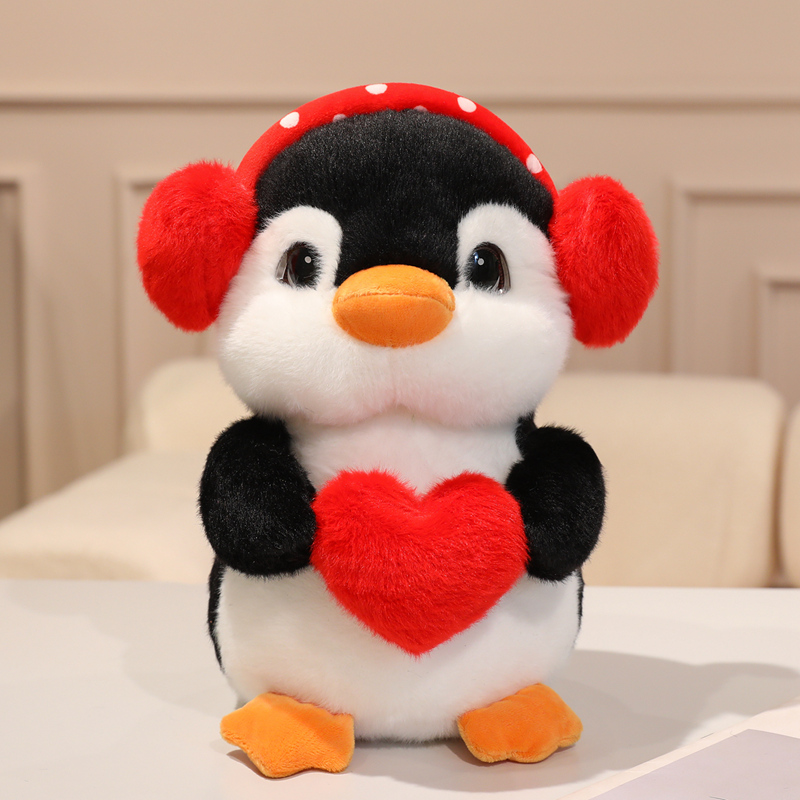 Valentine'S Day Gift for Women 2026 Decorations Products Valentine'S Day Penguin with Love Plush Girl's Doll Penguin Plush Toy