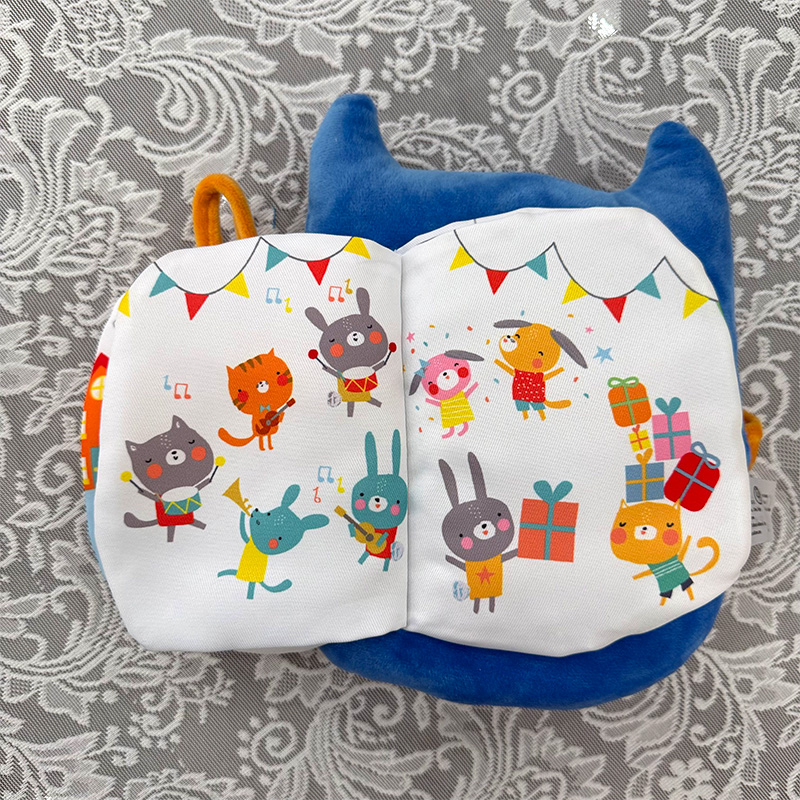 Baby Stuffed Soft Book 3D Cartoon Learning Baby Cloth Books Custom Animal Cognition Educational Toy Cloth Book