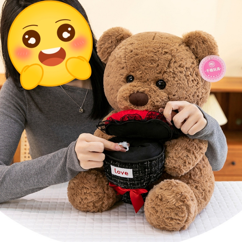 Wholesale Plush Toy Brown Bear for Gift on Birthday &amp; Marry Party Stuffed Animal Kawaii Soft Doll Wholesale