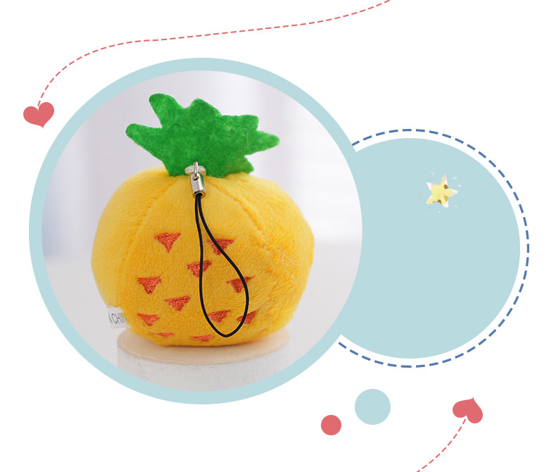 Low Price Mini Stuffed Animals Fruit Bulk Fruit Plush Keychain Set for Party Valentines Gift Easter Favors