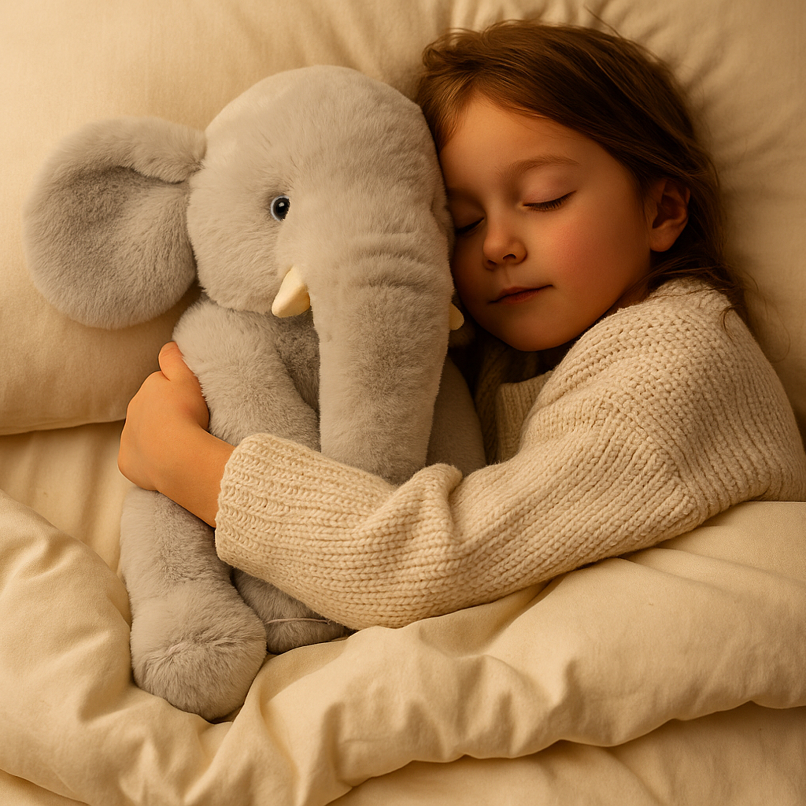 Soft Elephant Plush Toy Stuffed Animal Giant Cuddly Grey Elephant Doll Fluffy Hugging Pillow Plushie for Kids Bedroom Decor Gift