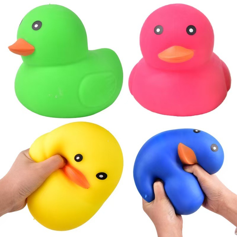 Jumbo Duck Squishy Giant Kawaii Cute Yellow Pink Duck Plush Stress Relief Squeeze Promotion Toys for Kids Adults