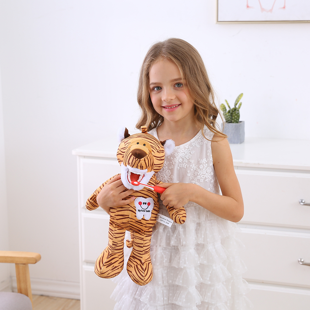 Dental Teaching Model Children's Early Teaching Brushing Doll Brushing Practice Plush Doll Tooth Model