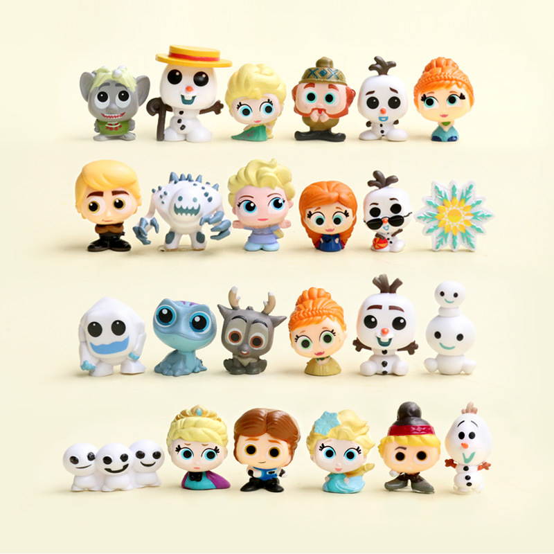 Wholesale Cartoon Anime Princess Characters Snowman Cute Doll 3D Mini Dis-ney Drilled Doorables Figures Toppers For Pen Bulk