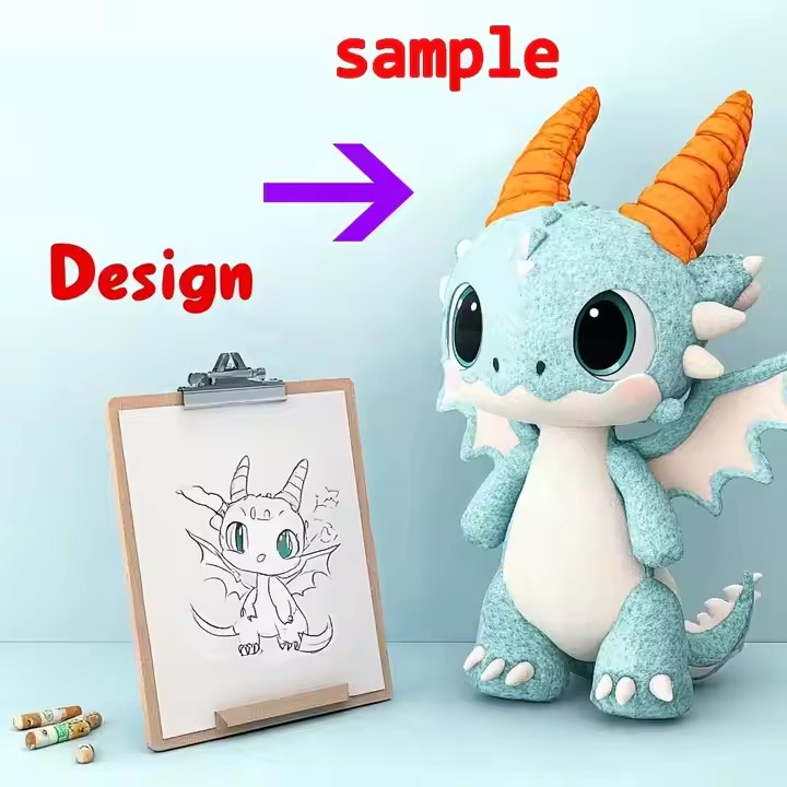 CE CPC High Quality Custom Cute Plush Animal Toy with PP Cotton Filling Custom Plush Figure Doll