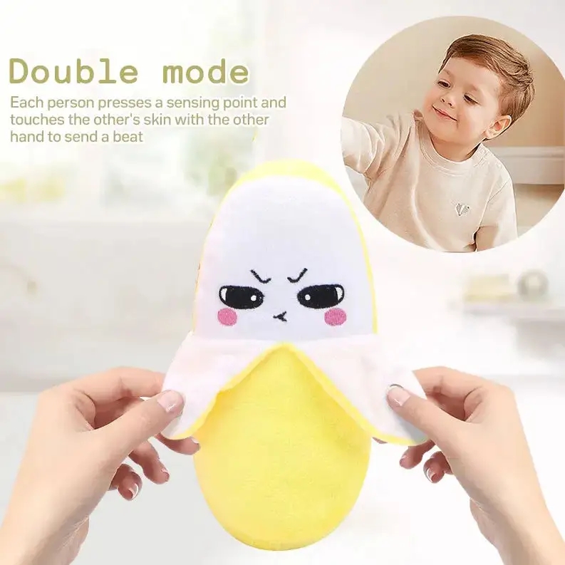 KSF TikTok Inductive Beat Music Banana Plush Toys Baby Educational Musical Learning Animal Doll Soft Stuffed Banana PP Cotton