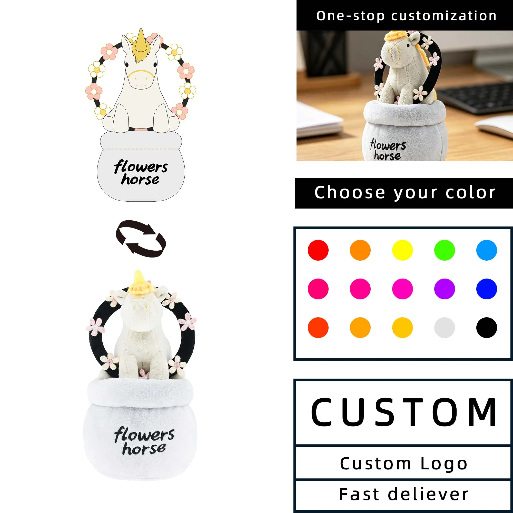 CE ASTM Calming Scented Plush Animal with Fragrant Beads Custom Mini Stuffed Plush Keychains Toys for Bag Charms
