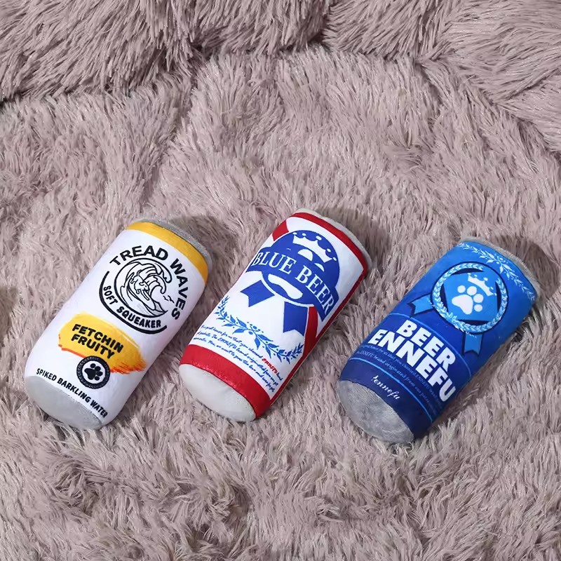Wholesale Customized Sounding Interactive Plush Dog Toys Training Soothing Chew Dog Toys Coffee Cup Chew Toys