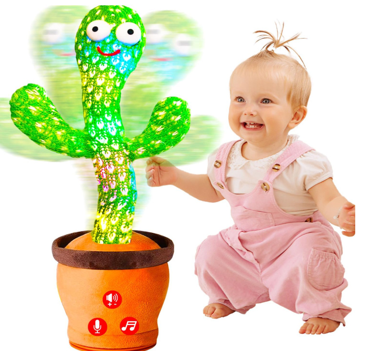 2025 OEM Hot Selling Singing Dancing Saxophone Cactus Toys Recording Plush Toy Electric Soft Dancing Cactus Stuffed Toy