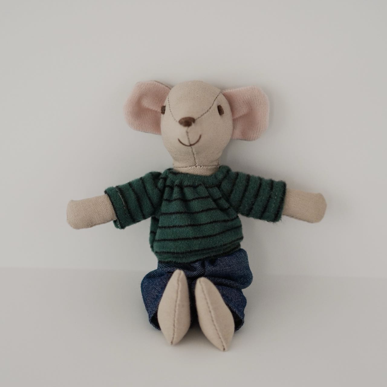 Nordic Style Mouse Hand Puppet Cotton-Linen Plush Toy for Pretend for Play &amp; Early Learning Educational Birthday Gift