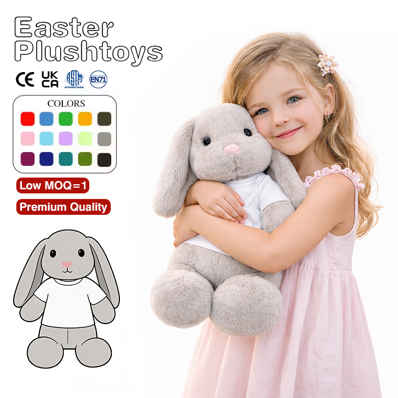 Easter Gift Personalized Plush Toy Custom Stuffed Animals Plushie Custom Design Plush Bunny Children's Gifts