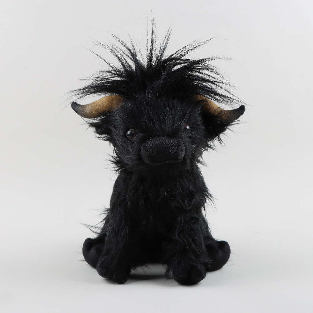 New Design 25cm Highland Cow Stuffed Animal Stuffed Animal Stuffed Highland Cow Wholesale Highland Cow Plush Toys with Music