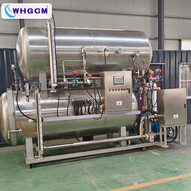 High Temperature Sterilization Autoclave Steam Food Sterilizers for Packing Pet Food Mushroom Meat Corn Kernels Fish Cans