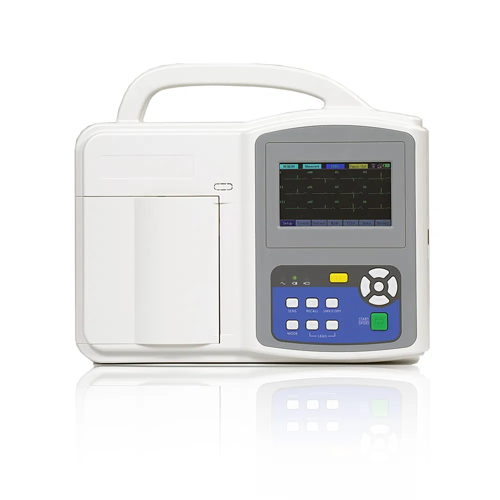 Portable 3-Lead ECG Machine Cardiac Monitor Medical Diagnostic Device