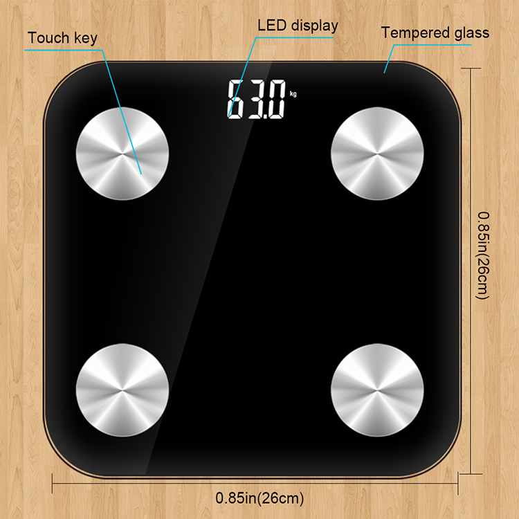 Tuya IoT WiFi Smart Digital Household Body Fat Weight Scale Work with Smartlife