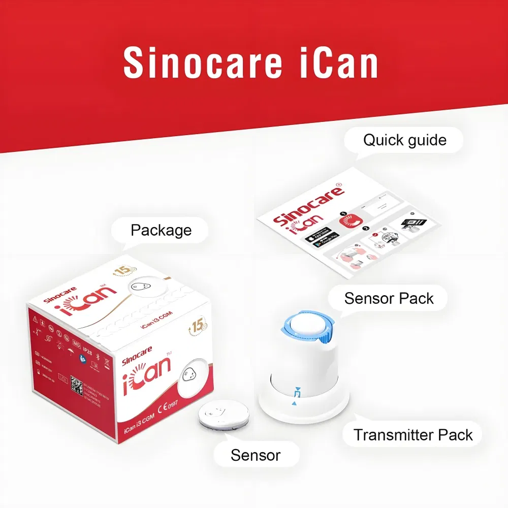 Hot Sale Ican I3 Glucometer Glucose Sensor Diabetes Blood Sugar Test Kit Cgm Continuous Glucose Monitoring System