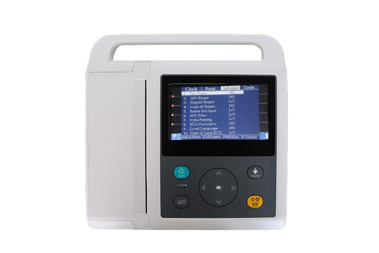 Portable 12 Channel ECG Device with Real-Time Data Analysis &amp; Reporting