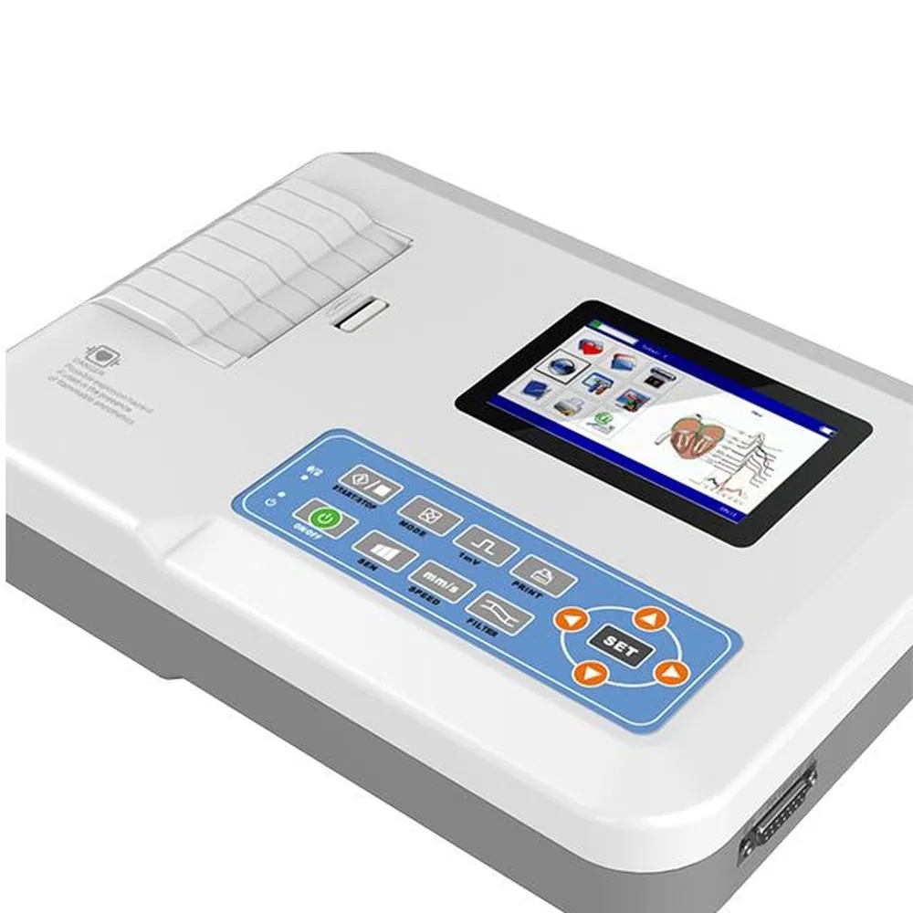 Factory Wholesale 3-Lead ECG Medical Device Portable Electrocardiograph with Printer