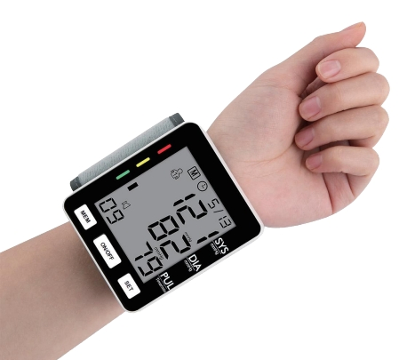Smart Wrist Blood Pressure Monitor with Heart Rate Tracking